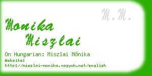 monika miszlai business card